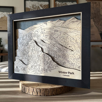 3D Map of Winter Park Ski Resort Trail Map