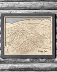 Winter Park Ski Resort Trail Map, Ski House Decor