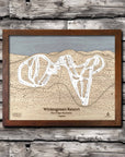 Wintergreen Resort Ski Trail Map | 3D Wood Mountain Art | Torched Peaks
