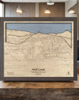 Wolf Creek Ski Resort Framed Wall Map