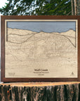 Wolf Creek Colorado Ski Map, Framed Skiing Art