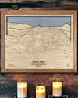 Wolf Creek CO Ski Trail Map Wall Art, Framed Ski Map, Skiing Wall Art