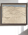 Aspen Mountain Ski Map, Framed Skiing Art