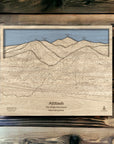 Attitash Mountain Wooden Ski Map Art