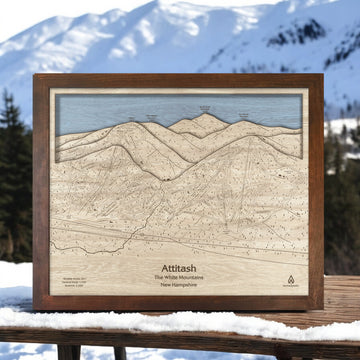 Attitash Mountain Ski Resort Framed Skiing Art