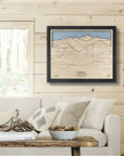 Attitash Mountain Ski Sign, Framed Ski Resort Map Art