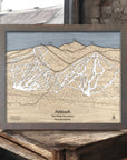 Attitash NH Mountain Ski Map, 3D Wood Ski Map, Skiing Wall Art