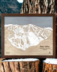 Ski - House Decor - Bear Valley California Ski Resort Map