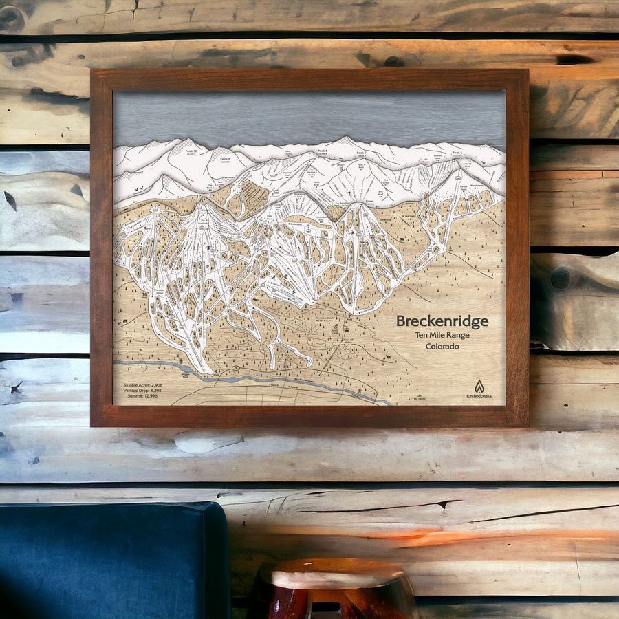 Slopes Mountain Art: Breckenridge Colorado Map