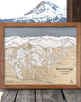 Breckenridge Wood Ski Map, Bestselling Skiing Map of Breckenridge Colorado