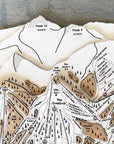 Laser engraved map: 3D Wood Map of Breckenridge