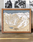 Brighton Resort Trail Map, 3D Wood Mountain Art