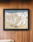 Brighton UT Ski Map, Framed Wall Art, Ski House Decor