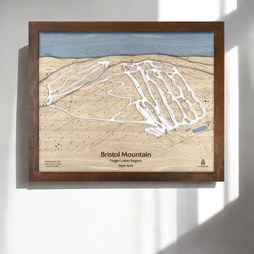 Bristol Mountain Wooden Ski Trail Sign