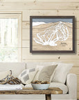 Bromley Mountain Vermont, 3D Wood Framed Ski Map