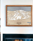 3D Wood Map of China Peak Ski Resort in California
