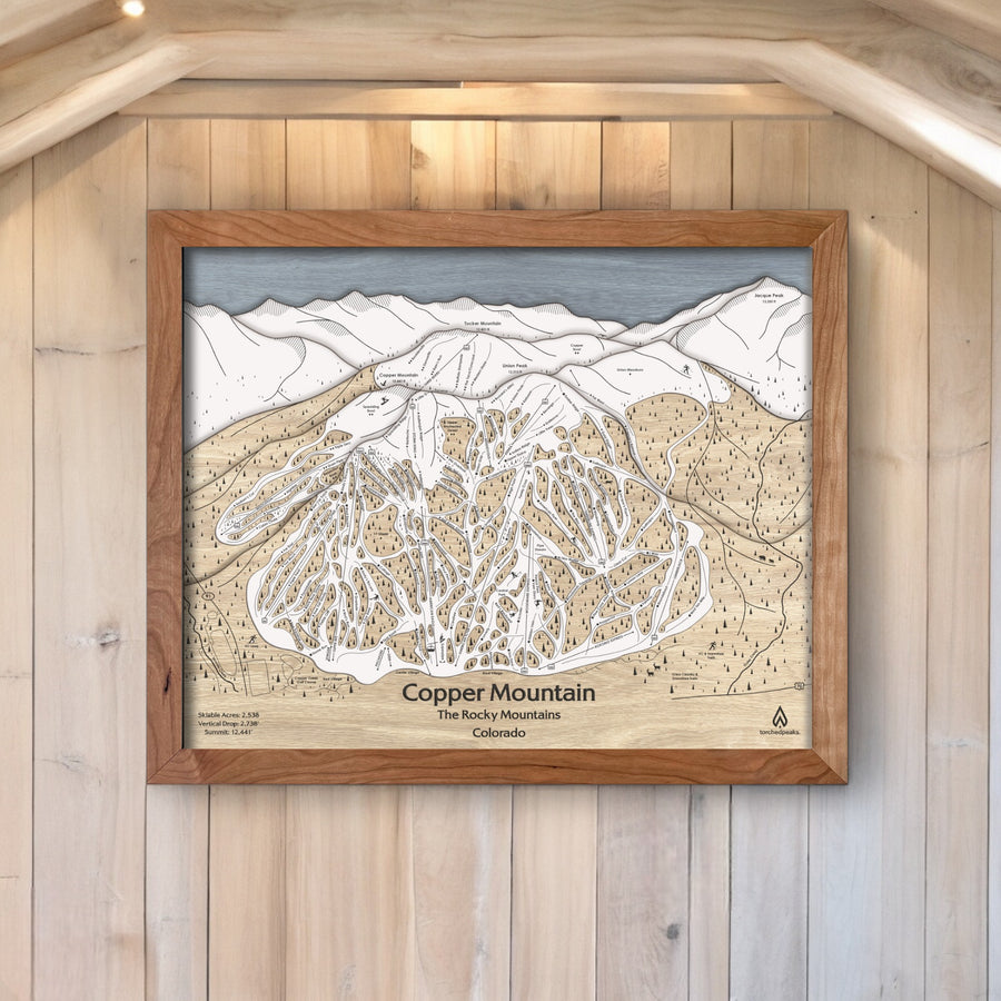 Copper Mountain Wall Art, Ski Cabin Decor, Ski House Art