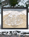 Copper Mountain Wall Map, Gift for Skiers, Snowboarders