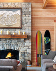 Copper Mountain Large, Wooden, Wall Art, Gift for snowboarders