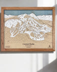 Crested Butte Colorado Ski Trail Map, Engraved 3D Wood Ski Resort Map by Torched Peaks