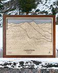 Handcrafted ski Map of Crested Butte
