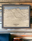 Ski House Decor: Crested Butte 3D Wood Map