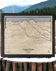 3D Wooden Map of Crested Butte Ski Resort in Colorado