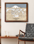 Crystal Mountain Wooden Skiing Sign, Rustic Ski Cabin Decor