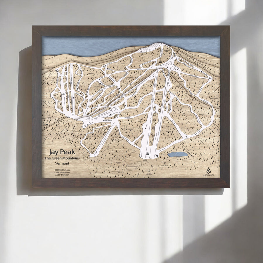 Jay Peak 3D Wood Ski Resort Map