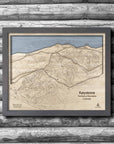 Keystone Colorado Wooden Ski Resort Map, Framed Wall Art for Skiers, Better than a ski poster!