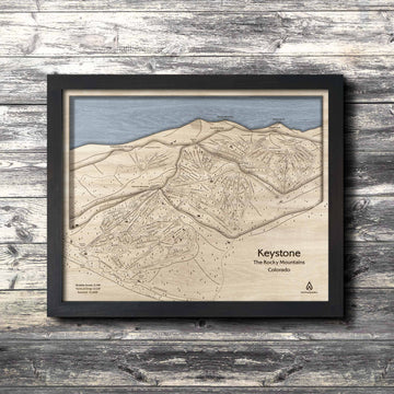 Keystone Colorado Wooden Ski Resort Map