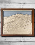 Keystone Colorado Wooden Ski Resort Map, 3D Wood Ski Trail Maps by Torched Peaks