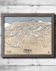 Killington Mountain Layered Wood Map