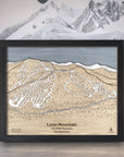 Loon Mountain NH Ski Trail Map Art, 3D Wood Map