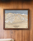 Loon Mountain NH Ski Map designed by artist Shawn Orecchio, Former Pro Snowboarder