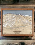 Slopes Mountain Art, Wooden Loon Mountain Map