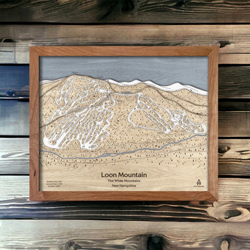 Slopes Mountain Art, Wooden Loon Mountain Map