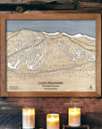 Loon Mountain Wood Map designed by Shawn Orecchio, Artist, Former Pro Snowboarder