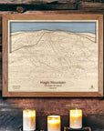 Magic Mountain Art, Wooden Ski Resort Map