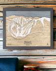 Ski Cabin Decor: 3D Wood map of Monarch Mountain in Colorado