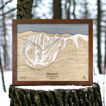 Ski Slopes Map: Large, Monarch Mountain Trail Map