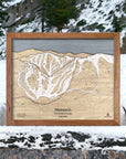 Ski House Decor: Monarch Mountain Wood Ski Resort Map