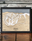 Skiing Wall Art: Wooden Monarch Mountain CO trail map