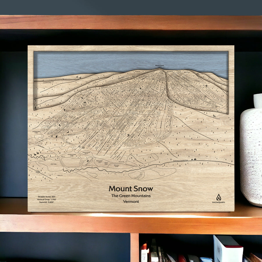 Mount Snow Ski Map Wall Art