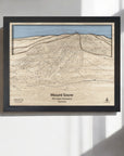 Mount Snow Vermont, Authentic Torched Peaks Wood Ski Map