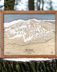 Mt Rose NV Ski Map, Skiing Gift, Ski Decor, Framed Skiing Art