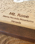 Mt Rose, Sierra Nevada Mountains, Ski Resort Map, Skiing Wall Art. 