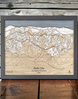 Unique gift for skiers: 3D Wooden Map of Park City Ski Resort