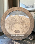 Personalized Ski Map Cribbage Board with custom names, wedding dates, or special messages.