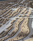 Skiing Wall Art | Laser-Cut Ski Trail Maps